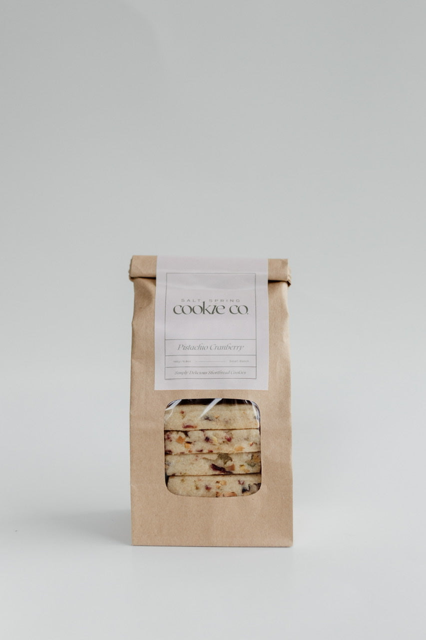 Pistachio Cranberry Shortbread - Salt Spring Cookie Co
