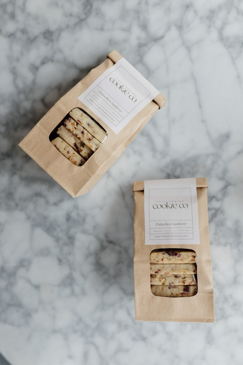 Pistachio Cranberry Shortbread - Salt Spring Cookie Co